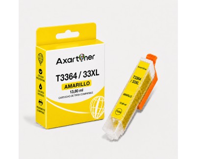 Compatible Epson T3364 / T3344 - 33XL Amarillo Cartucho de Tinta C13T33644012 / C13T33444012 para Expression Premium XP530 XP540 XP630 XP635 XP640 XP645 XP7100 XP830 XP900