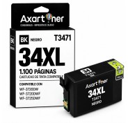 Compatible Epson T3471 / T3461 (34XL) Negro Cartucho de Tinta C13T34714010 / C13T34614010 para Epson WF3720 / WF3725