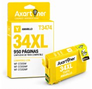 Compatible Epson T3474 / T3464 (34XL) Amarillo Cartucho de Tinta C13T34744010 / C13T34644010 para Epson WF3720 / WF3725