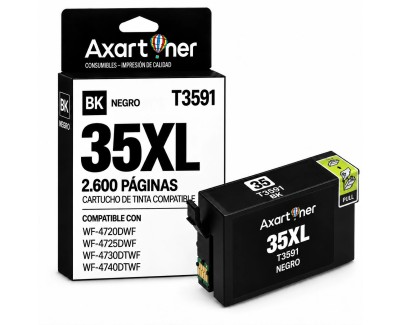 Compatible Epson T3591 / T3581 (35XL) Negro Cartucho de Tinta Pigmentada C13T35914010 / C13T35814010