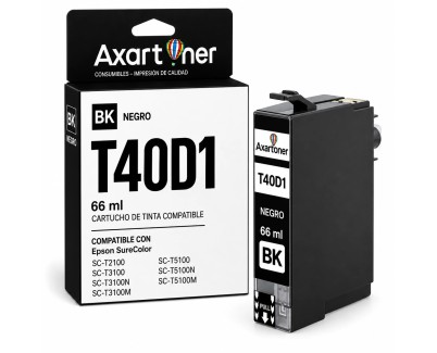 Compatible Epson T40D1 Negro Cartucho de Tinta Pigmentada C13T40D140 / C13T40C140 SureColor SC-T2100, SC-T3100, SC-T5100