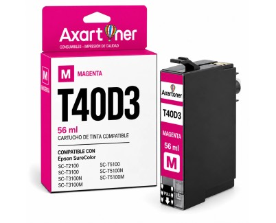 Compatible Epson T40D3 Magenta Cartucho de Tinta Pigmentada C13T40D340 / C13T40C340 SureColor SC-T2100, SC-T3100, SC-T5100