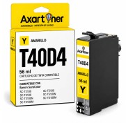 Compatible Epson T40D4 Amarillo Cartucho de Tinta Pigmentada C13T40D440 / C13T40C440 SureColor SC-T2100, SC-T3100, SC-T5100