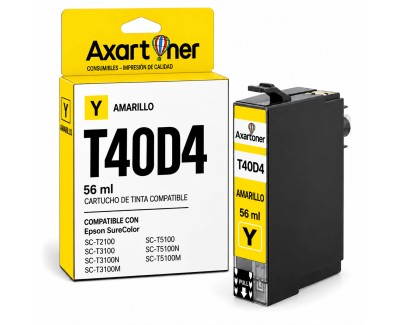 Compatible Epson T40D4 Amarillo Cartucho de Tinta Pigmentada C13T40D440 / C13T40C440 SureColor SC-T2100, SC-T3100, SC-T5100