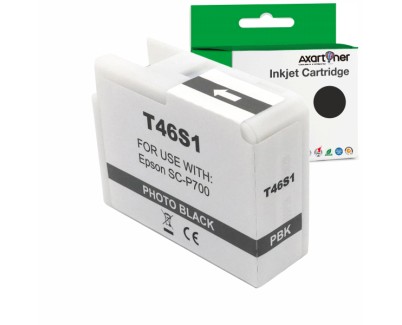 Compatible Epson T46S1 Negro Photo Cartucho de Tinta Pigmentada C13T46S100 para Epson SureColor SC-P700 / SC-P706