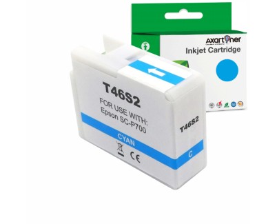 Compatible Epson T46S2 Cyan Cartucho de Tinta Pigmentada C13T46S200 para Epson SureColor SC-P700 / SC-P706