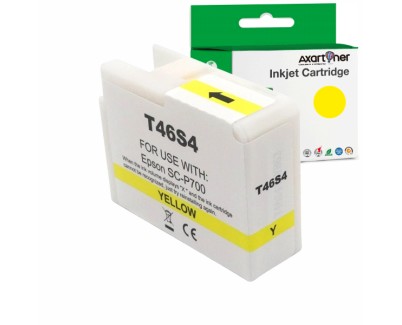 Compatible Epson T46S4 Amarillo Cartucho de Tinta Pigmentada C13T46S400 para Epson SureColor SC-P700 / SC-P706