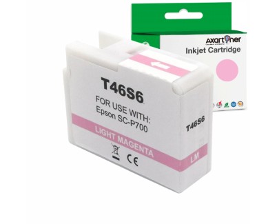 Compatible Epson T46S6 Magenta Light Cartucho de Tinta Pigmentada C13T46S600 para Epson SureColor SC-P700 / SC-P706
