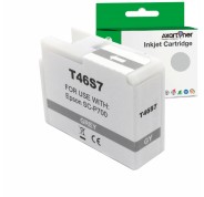 Compatible Epson T46S7 Gris Cartucho de Tinta Pigmentada C13T46S700 para Epson SureColor SC-P700 / SC-P706
