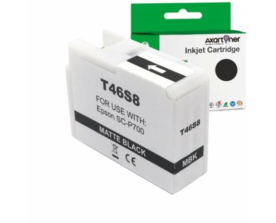 Compatible Epson T46S8 Negro Mate Cartucho de Tinta Pigmentada C13T46S800 para Epson SureColor SC-P700 / SC-P706
