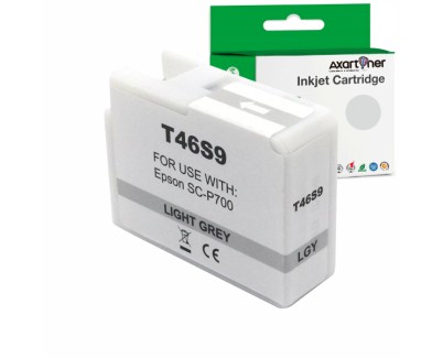 Compatible Epson T46S9 Gris Light Cartucho de Tinta Pigmentada C13T46S900 para Epson SureColor SC-P700 / SC-P706