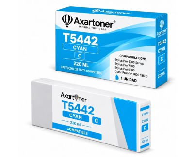 Compatible Epson T5442 Cyan Cartucho de Tinta Pigmentada C13T544200 para Epson Stylus Pro 4000 / 7600 / 9600