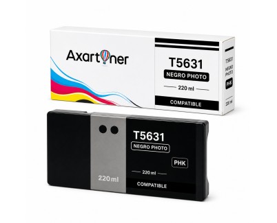 Compatible Epson T5631 Negro Photo Cartucho de Tinta Pigmentada C13T563100 para Epson Stylus Pro 7800, 9800