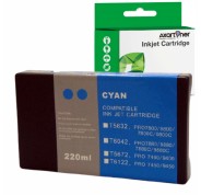 Compatible Epson T5632 Cyan Cartucho de Tinta Pigmentada C13T563200 para Epson Stylus Pro 7800, 9800