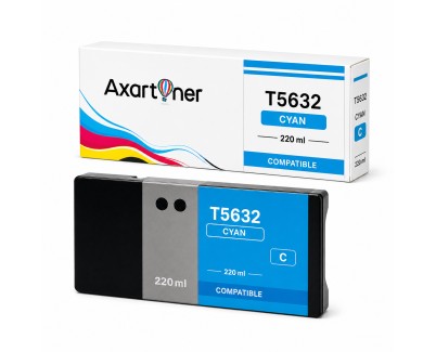 Compatible Epson T5632 Cyan Cartucho de Tinta Pigmentada C13T563200 para Epson Stylus Pro 7800, 9800