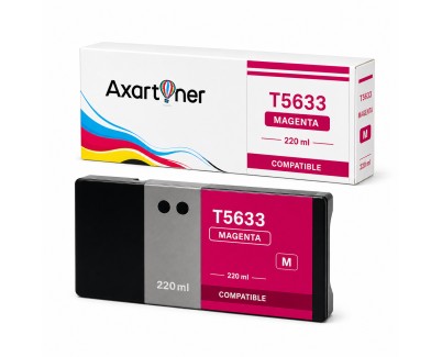 Compatible Epson T5633 Magenta Cartucho de Tinta Pigmentada C13T563300 para Epson Stylus Pro 7800, 9800