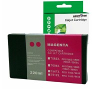 Compatible Epson T5633 Magenta Cartucho de Tinta Pigmentada C13T563300 para Epson Stylus Pro 7800, 9800