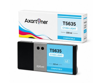 Compatible Epson T5635 Cyan Light Cartucho de Tinta Pigmentada C13T563500 para Epson Stylus Pro 7800, 9800