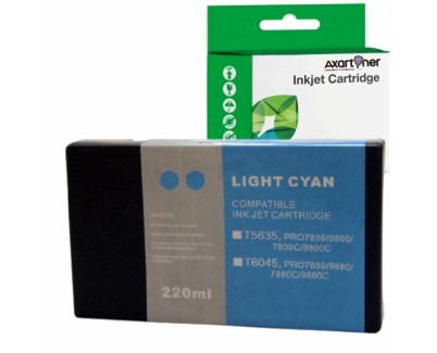 Compatible Epson T5635 Cyan Light Cartucho de Tinta Pigmentada C13T563500 para Epson Stylus Pro 7800, 9800