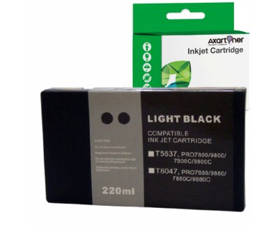 Compatible Epson T5637 Negro Light Cartucho de Tinta Pigmentada C13T563700 para Epson Stylus Pro 7800, 9800