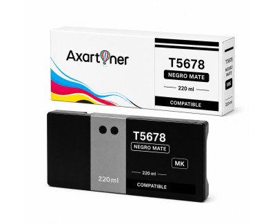Compatible Epson T5678 Negro Mate Cartucho de Tinta Pigmentada C13T567800 para Epson Stylus Pro 7800, 9800