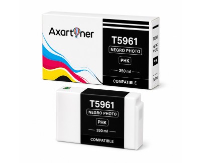 Compatible Epson T5961 Negro Photo Cartucho de Tinta Pigmentada para Stylus Pro 7700, 7890, 7900, 9700, 9890, 9900, WT7900