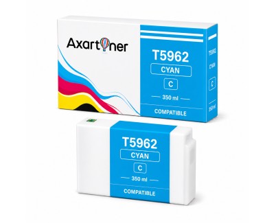 Compatible Epson T5962 Cyan Cartucho de Tinta Pigmentada C13T596200 para Stylus Pro 7700, 7890, 7900, 9700, 9890, 9900, WT7900