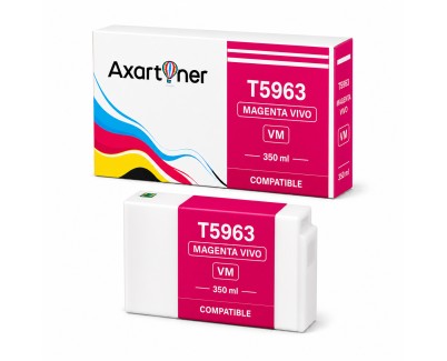 Compatible Epson T5963 Magenta Cartucho de Tinta Pigmentada C13T596300 para Stylus Pro 7700, 7890, 7900, 9700, 9890, 9900, WT7900