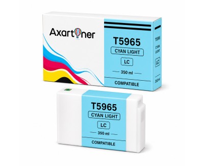 Compatible Epson T5965 Cyan Light Cartucho de Tinta Pigmentada C13T596500 para Stylus Pro 7890, 7900, 9890, 9900, WT7900