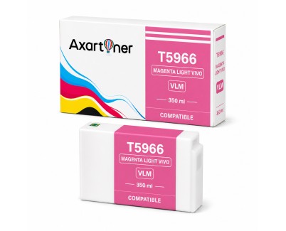 Compatible Epson T5966 Magenta Light Cartucho de Tinta Pigmentada C13T596600 para Stylus Pro 7890, 7900, 9890, 9900, WT7900