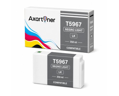 Compatible Epson T5967 Negro Light Cartucho de Tinta Pigmentada C13T596700 para Stylus Pro 7890, 7900, 9890, 9900