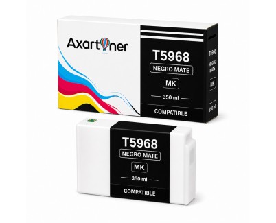 Compatible Epson T5968 Negro Mate Cartucho de Tinta Pigmentada C13T596800 para Stylus Pro 7700, 7890, 7900, 9700, 9890, 9900