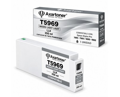 Compatible Epson T5969 Negro Light Light Cartucho de Tinta Pigmentada C13T596900 para Stylus Pro 7890, 7900, 9890, 9900