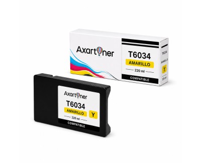 Compatible Epson T6034 Amarillo Cartucho de Tinta Pigmentada C13T603400 para Epson Stylus Pro 7880, 9880