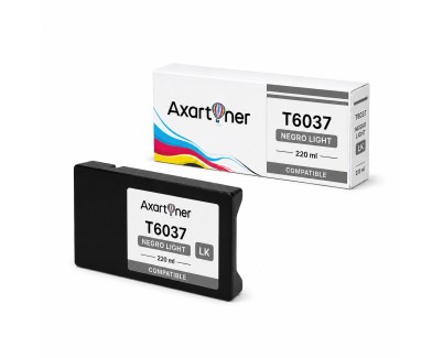 Compatible Epson T6037 Negro Light Cartucho de Tinta Pigmentada C13T603700 para Epson Stylus Pro 7880, 9880