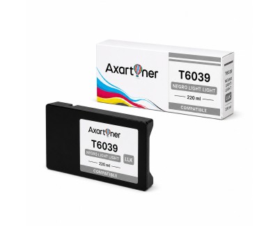 Compatible Epson T6039 Negro Light Light Cartucho de Tinta Pigmentada C13T603900 para Epson Stylus Pro 7880, 9880