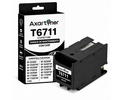 Compatible Epson T6711 Tanque de Mantenimiento C13T671100 para WorkForce WF-3520, WF-7710, WF-7715, WF-7720