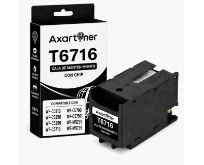 Compatible Epson T6716 Tanque de Mantenimiento C13T671600 para para WorkForce Pro WF-C5210, WF-C5710, WF-C5790, WF-M5799