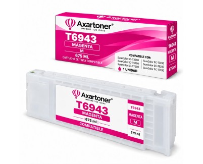 Compatible Epson T6943 Magenta Cartucho de Tinta Pigmentada para Epson SureColor SC-T3000, T7000, T5000, T3200