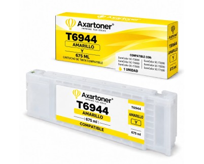 Compatible Epson T6944 Amarillo Cartucho de Tinta Pigmentada para Epson SureColor SC-T3000, T7000, T5000, T3200