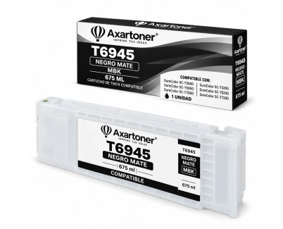 Compatible Epson T6945 Negro Mate Cartucho de Tinta Pigmentada para Epson SureColor SC-T3000, T7000, T5000, T3200