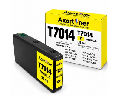 Compatible Epson T7014 / T7024 / T7034 Amarillo Cartucho de Tinta C13T70144010 / C13T70244010 / C13T70344010 para WorkForce Pro WP-4015DN, WP-4095DN, WP-4515DN, WP-4525DNF, WP-4595DNF