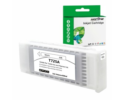 Compatible Epson T725A Blanco Cartucho de Tinta C13T725A00 para Epson SureColor SC-F2000 / SC-F2100