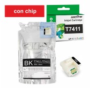 Compatible Epson T7411 Negro - con chip - Bolsa de Tinta de Sublimacion C13T741100 para SureColor SC-F6000, SC-F6070, SC-F6200, SC-F6270, SC-F7200, SC-F9200