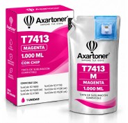 Compatible Epson T7413 Magenta - con chip - Bolsa de Tinta de Sublimacion C13T741300 para SureColor SC-F6000, SC-F6070, SC-F6200, SC-F6270, SC-F7200, SC-F9200