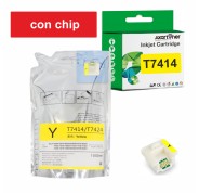 Compatible Epson T7414 Amarillo - con chip - Bolsa de Tinta de Sublimacion C13T741400 para SureColor SC-F6000, SC-F6070, SC-F6200, SC-F6270, SC-F7200, SC-F9200