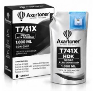 Compatible Epson T741X Negro de Alta Densidad - con chip - Bolsa de Tinta de Sublimacion C13T741X00 para SureColor SC-F6000, SC-F6070, SC-F6200, SC-F6270, SC-F7200, SC-F9200