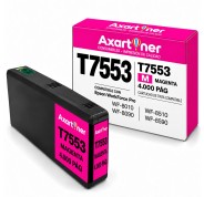 Compatible Epson T7553 / T7563 Magenta Cartucho de Tinta Pigmentada C13T756340 / C13T755340 para WorkForce Pro WF-8010, WF-8090, WF-8510, WF-8590