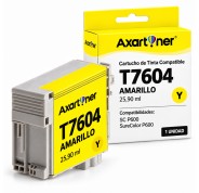 Compatible Epson T7604 Amarillo Cartucho de Tinta Pigmentada C13T76044010 para Epson SureColor SC-P600
