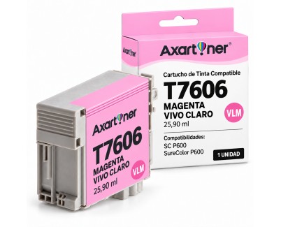 Compatible Epson T7606 Magenta Light Cartucho de Tinta Pigmentada C13T76064010 para Epson SureColor SC-P600
